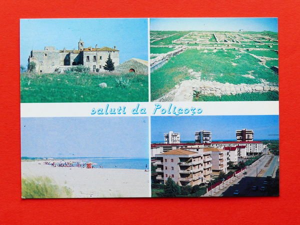 Cartolina Policoro - Castello - Scavi di Heraclea - Spiaggia …