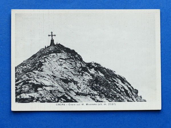 Cartolina Oropa - Croce sul Monte Mucrone - 1940 ca.