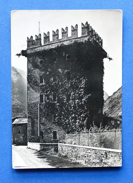 Cartolina Tirano - Torre Torelli - 1955 ca.