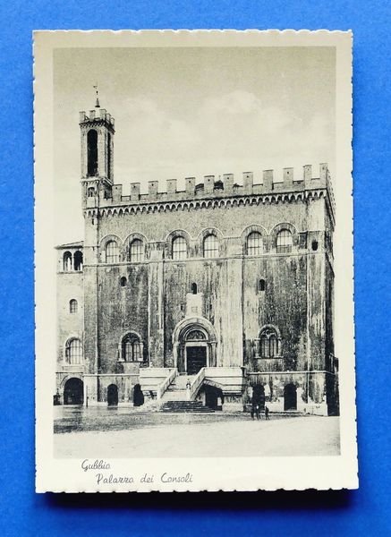 Cartolina Gubbio - Palazzo dei Consoli - 1950 ca.