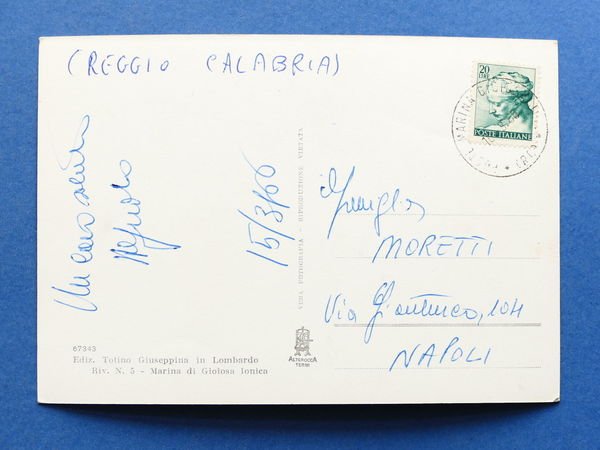 Cartolina Marina di Gioiosa Jonica - Via del Lido - …