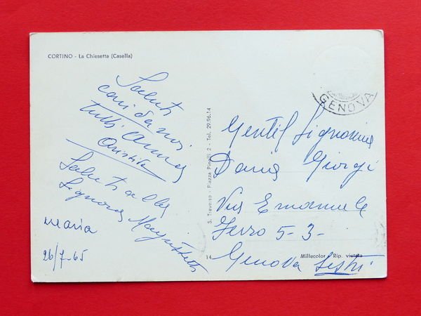 Cartolina Cortino - La Chiesetta - 1965.
