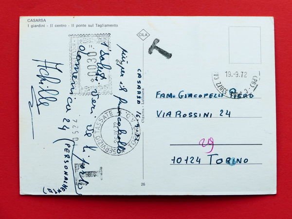 Cartolina Casarsa - Viste diverse - 1972.