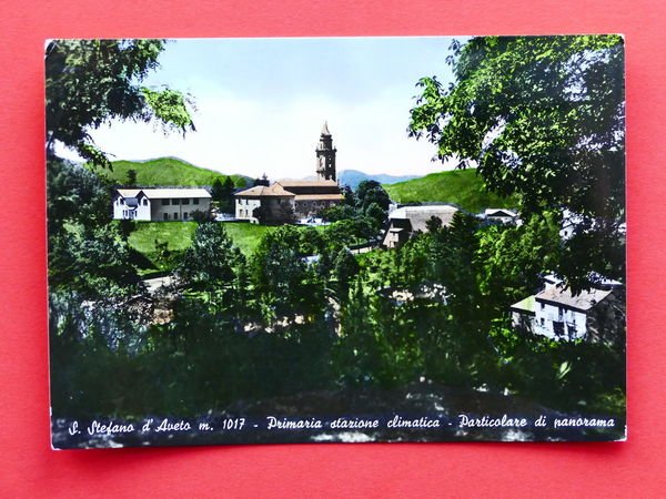 Cartolina S. Stefano d'Aveto - Particolare di panorama - 1957.