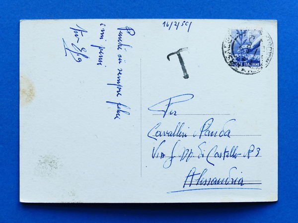 Cartolina Casale Moferrato - Piazza Martiri della Libertà - 1950.