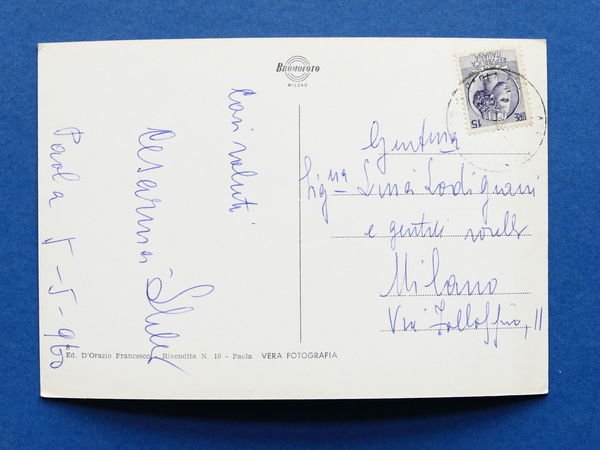 Cartolina Paola - Corso Garibaldi - 1960.