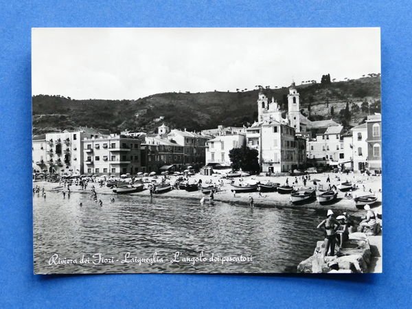 Cartolina Laigueglia - L'angolo dei pescatori - 1964.