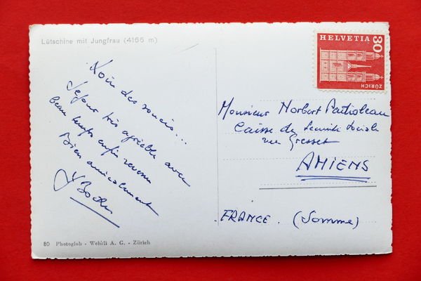 Cartolina Svizzera - Lutschine mit Jungfrau - 1960 ca.