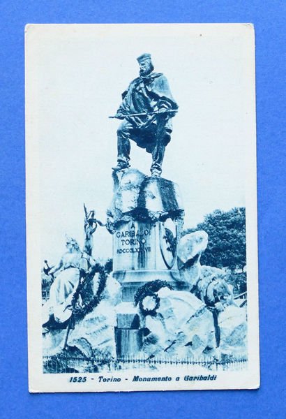 Cartolina Torino - Monumento a Garibaldi - 1920 ca.