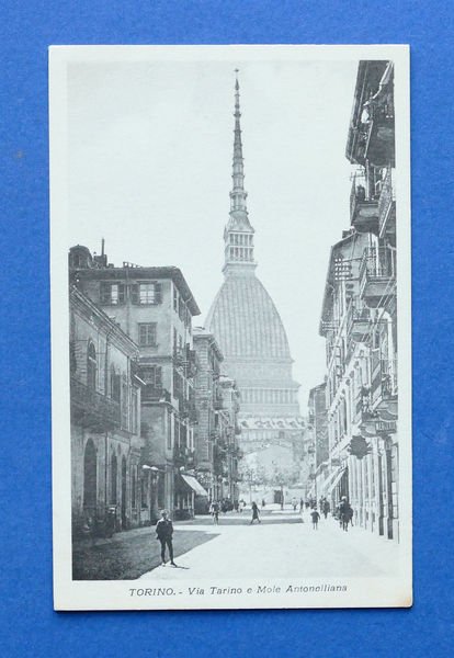 Cartolina Torino - Via Tarino e Mole Antonelliana - 1920 …