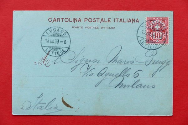 Cartolina Svizzera - Lugano - 1899