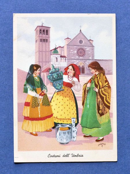 Cartolina Costumi dell'Umbria - 1950 ca.
