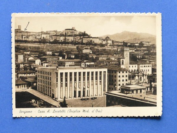 Cartolina Bergamo - Casa A. Locatelli - 1940 ca..
