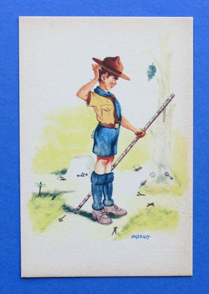 Cartolina Illustratori Corbella - Boy Scout (6) - 1940 ca.