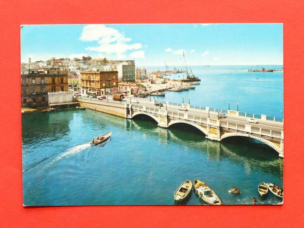 Cartolina Taranto - Il Ponte di Pietra - 1969.