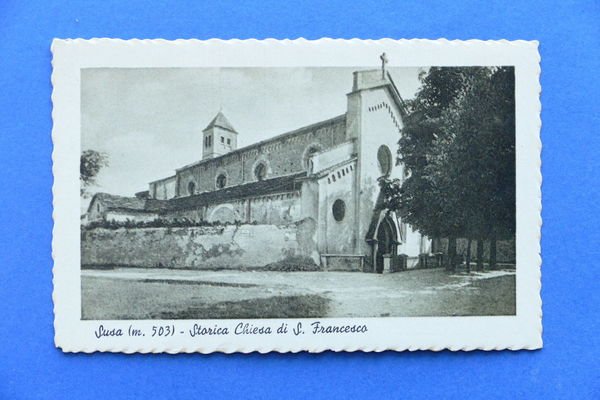 Cartolina Susa - Storica Chiesa di S. Francesco - 1944 …