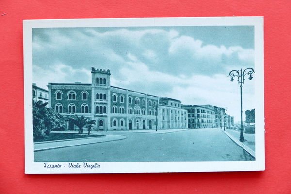 Cartolina Taranto -- Viale Virgilio - 1930 ca.