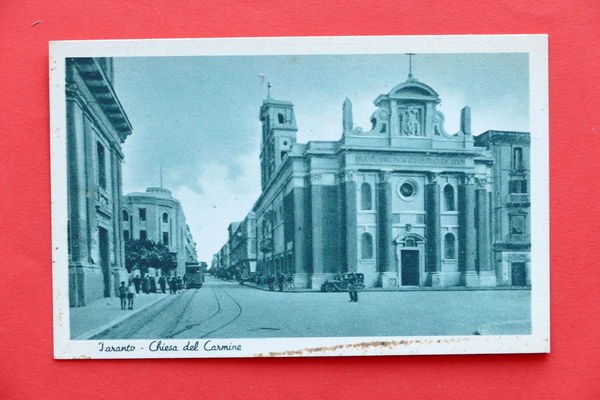 Cartolina Taranto - Chiesa del Carmine - 1930 ca.