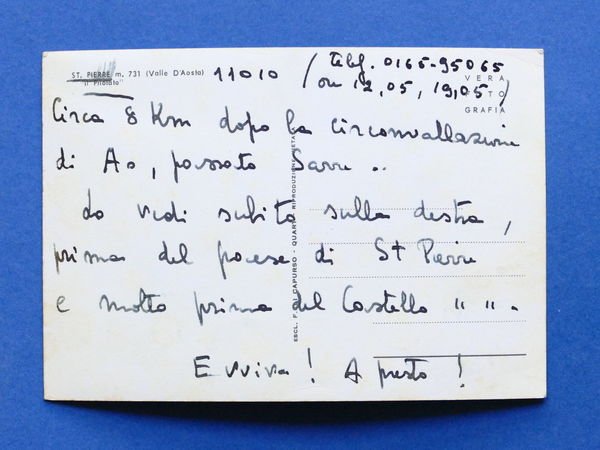 Cartolina St. Pierre - Il Priorato - 1960 ca.