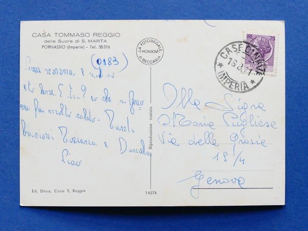 Cartolina Pornassio - Casa Tommaso Reggio - Suore di S. …