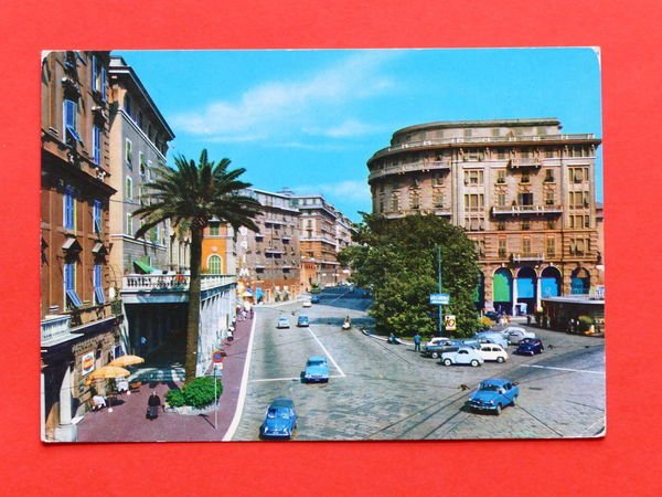 Cartolina Sampierdarena - Piazza Montano e Via Cantore - 1970 …