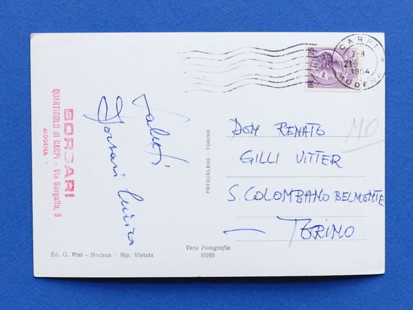 Cartolina Carpi - Castello - 1964.