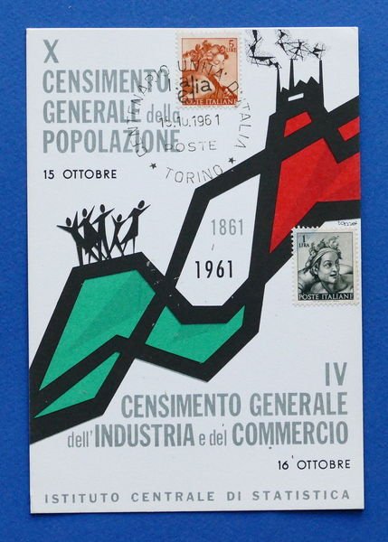 Cartolina X Censimento Generale Popolazione - IV Industria e Commercio …