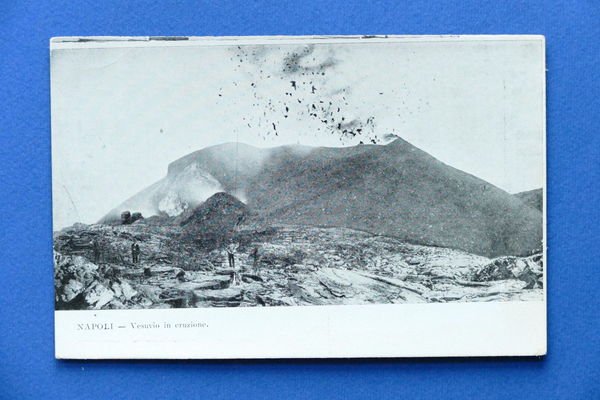 Cartolina Napoli - Vesuvio in eruzione - 1910 ca.