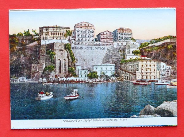 Cartolina Sorrento - Hotel Vittoria visto dal mare - 1930 …
