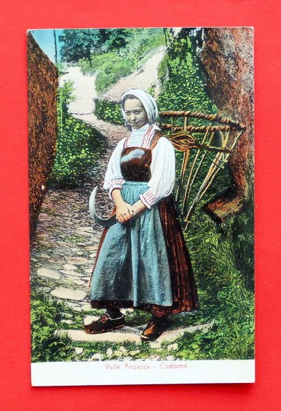 Cartolina Costumi - Valle Anzasca - Costume - 1910 ca.