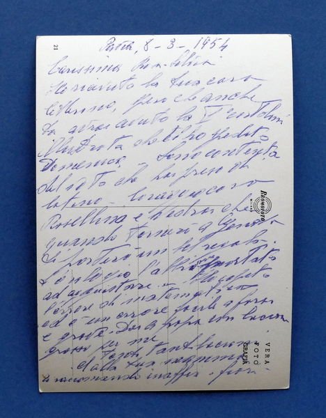 Cartolina Pavia - Castello Visconteo - 1954