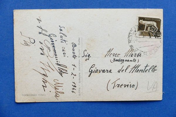 Cartolina Busto Arsizio - Via Goffredo Mameli - 1946