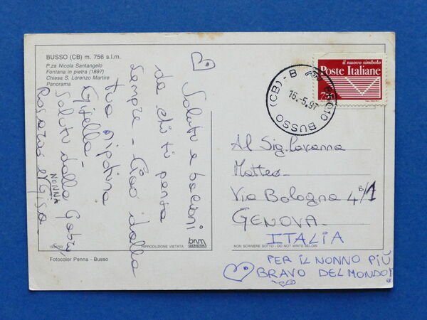 Cartolina Busso - Diverse vedute - 1997