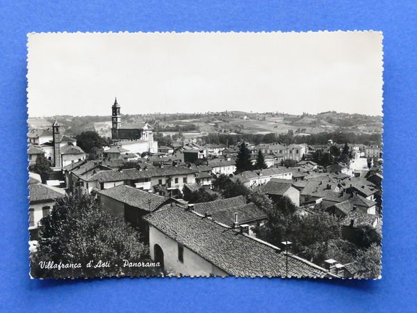 Cartolina Villafranca d'Asti - Panorama - 1951