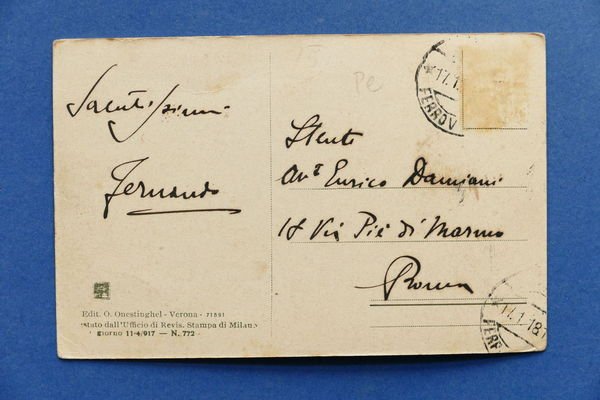 Cartolina Verona - Portoni della Bra - 1917 ca.