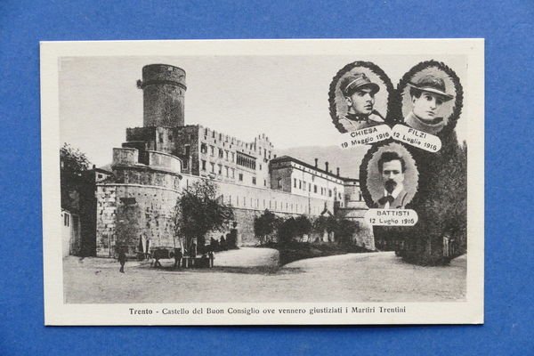 Cartolina Trento - Castello del Buon Consiglio - Martiri Trentini …