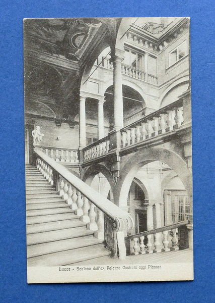 Cartolina Lucca - Scalone dell'ex Palazzo Controni oggi Pfanner - …