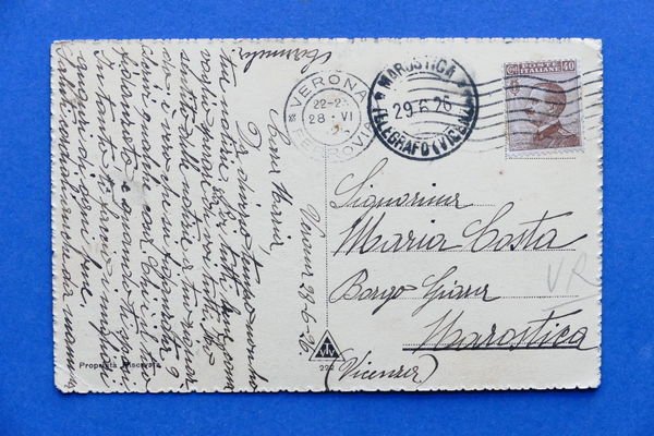 Cartolina Verona - Ponte Pietra - 1926