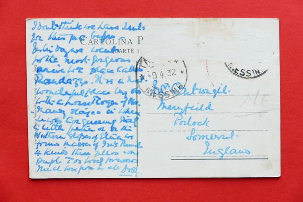 Cartolina Taormina - Costumi Siciliani - Cucina - 1932