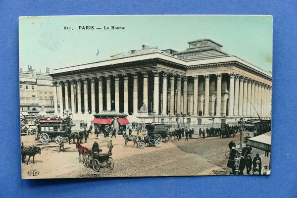 Cartolina Francia - Parigi - La Bourse - 1908 ca.