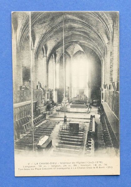 Cartolina Francia - La Chaise-Dieu - Interno della Chiesa - …