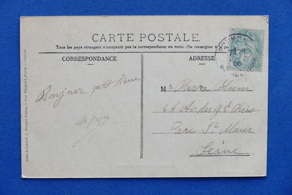 Cartolina Francia - Brunoy - Avenue Portalis - 1906