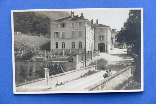 Cartolina Svizzera - Castasegna - Dogana - 1920 ca. | Immagine principale