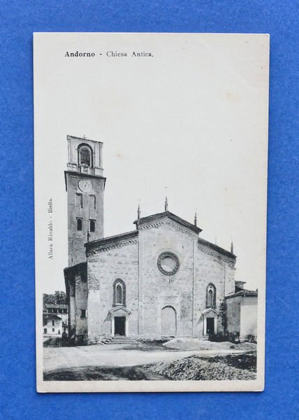 Cartolina Andorno - Chiesa Antica - 1900 ca.