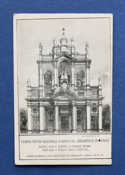 Cartolina Torino - Tempio Votivo Nazionale a Maria SS. Annunziata … | Immagine principale