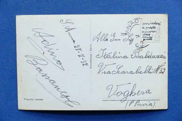 Cartolina Santuario S. Anna di Vinadio - 1937 | Immagine Gallery 2