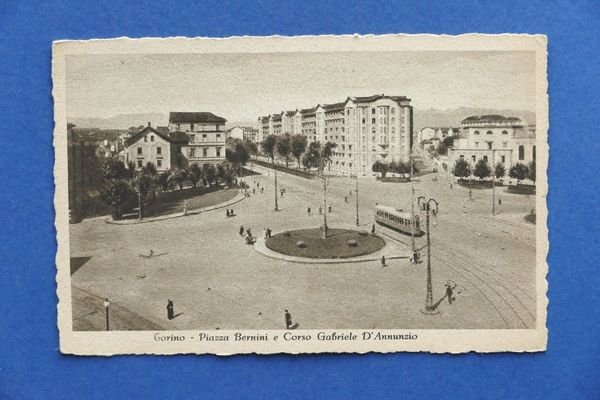 Cartolina Torino - Piazza Bernini e Corso Gabriele D'Annunzio - …
