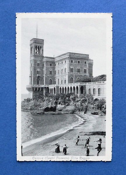 Cartolina Genova- Sestri Ponente - Villa Raggio - 1925 ca.