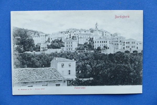 Cartolina Bordighera - Panorama - 1900 ca.