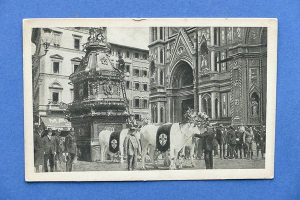Cartolina Firenze - Il Carro del Sabato Santo - 1930 …